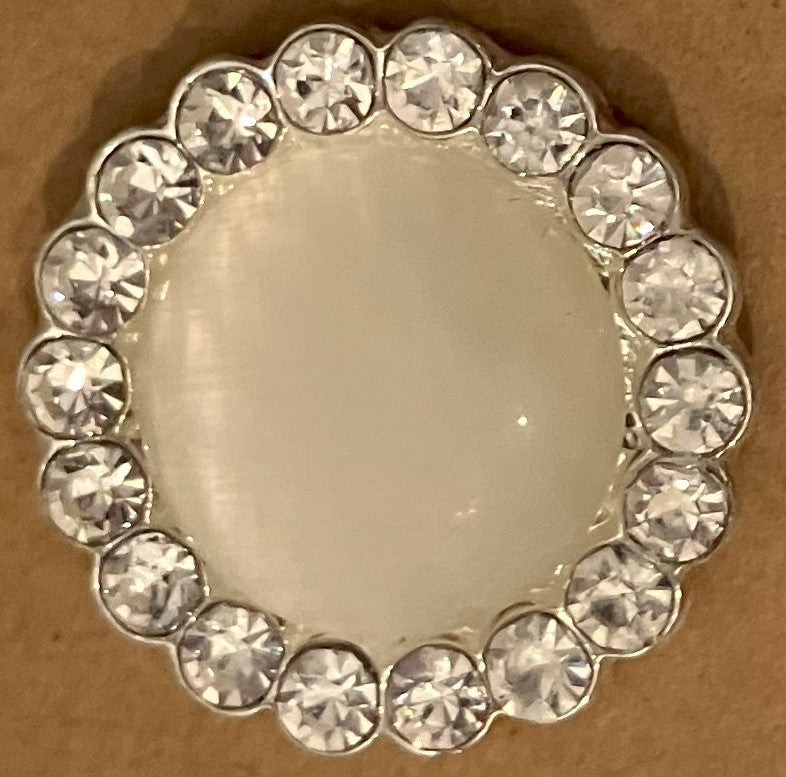 Round stone with clear stone halo earrings