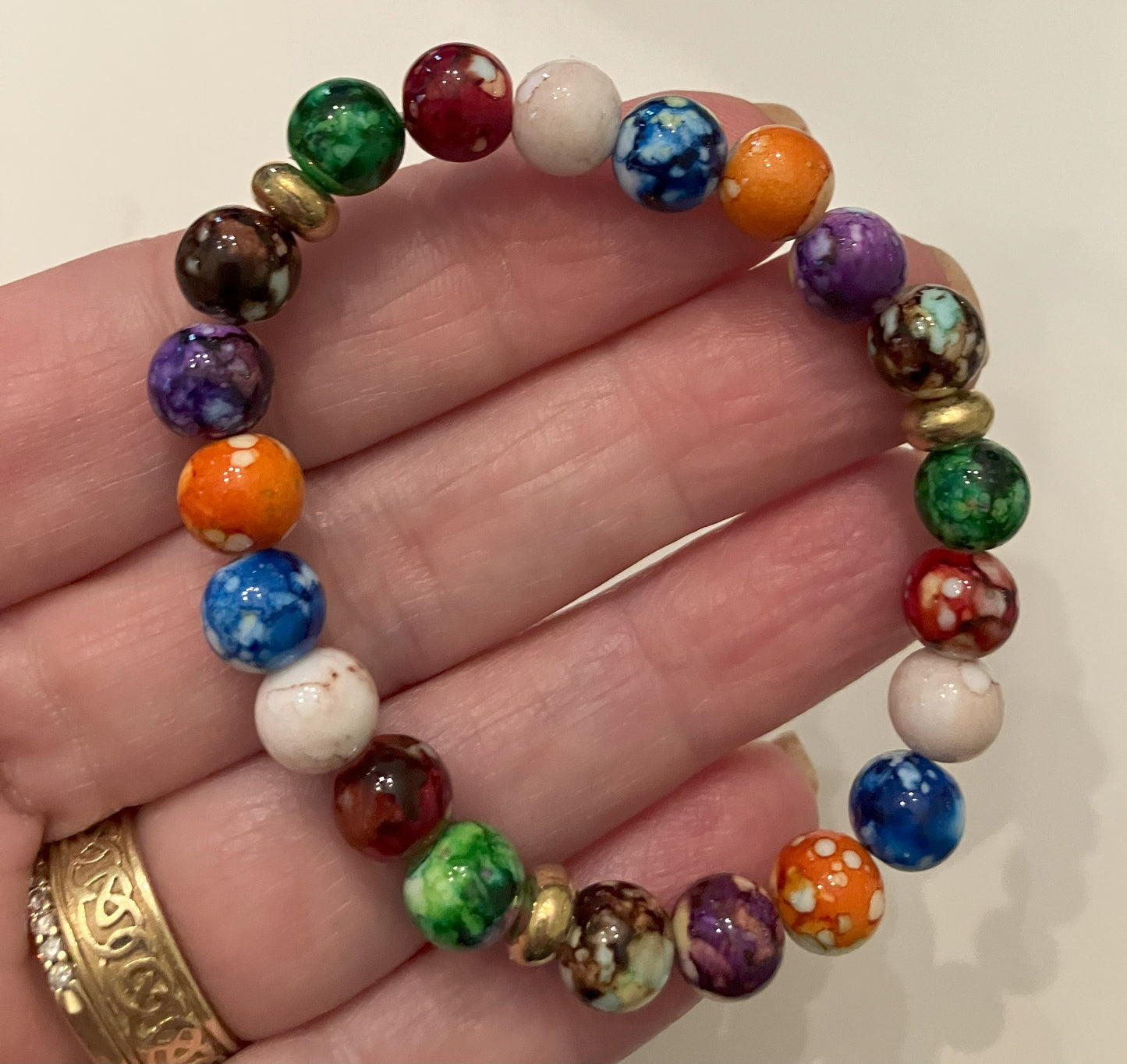 Multi colored beaded bracelet