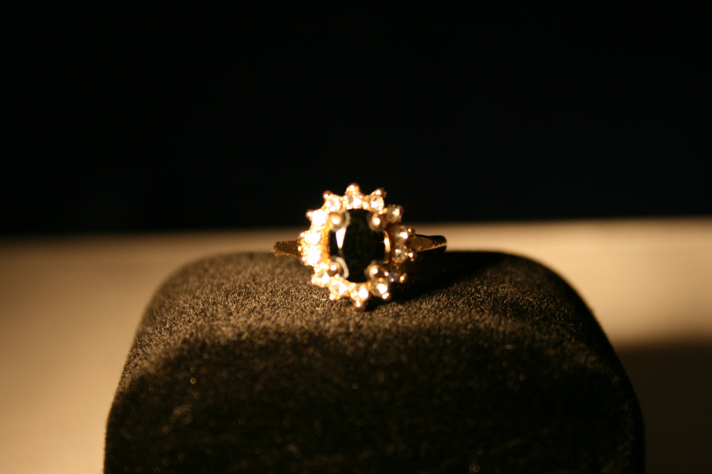 Gold Ring with Black center stone