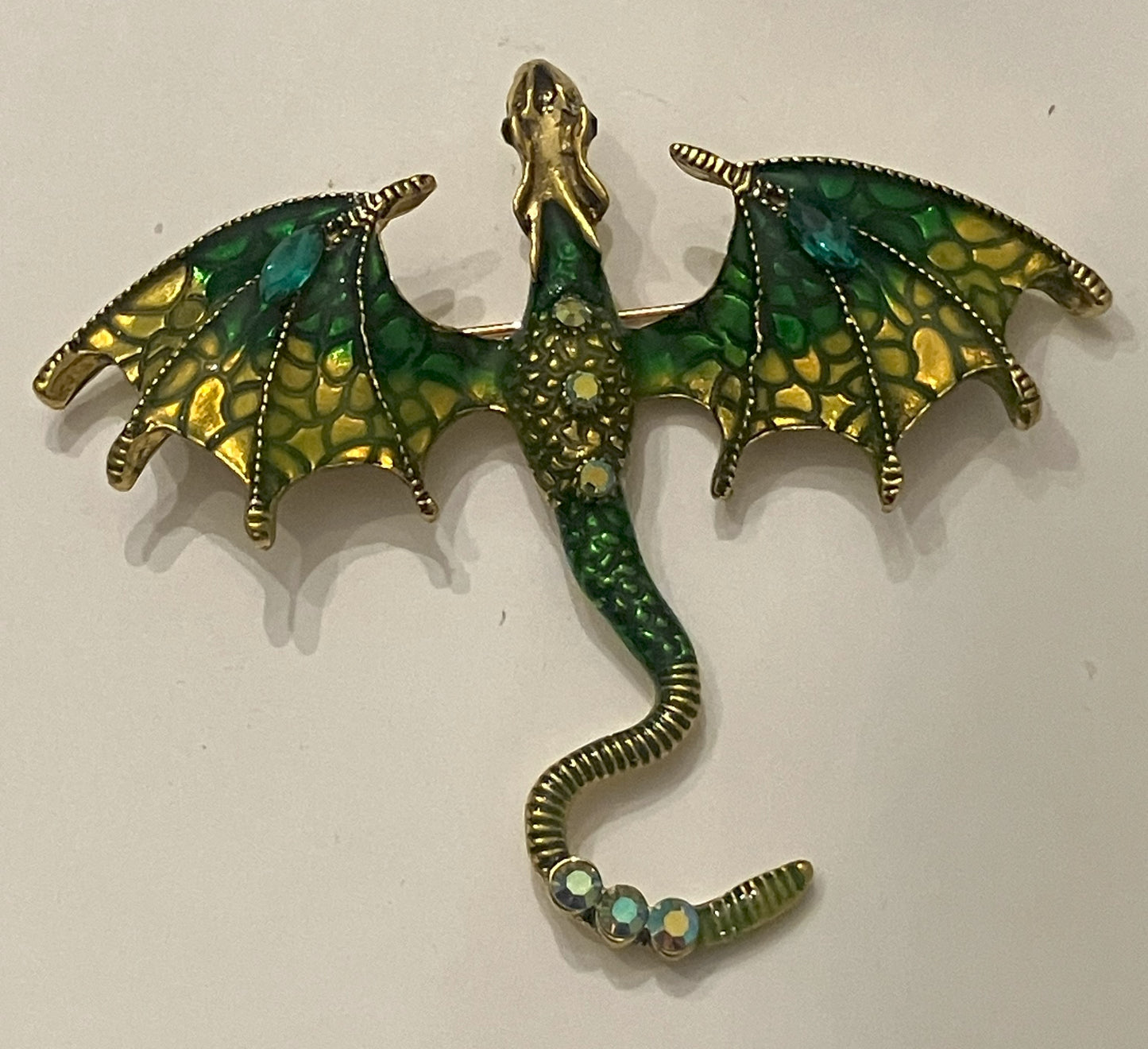 Green and Yello Dragon Brooch