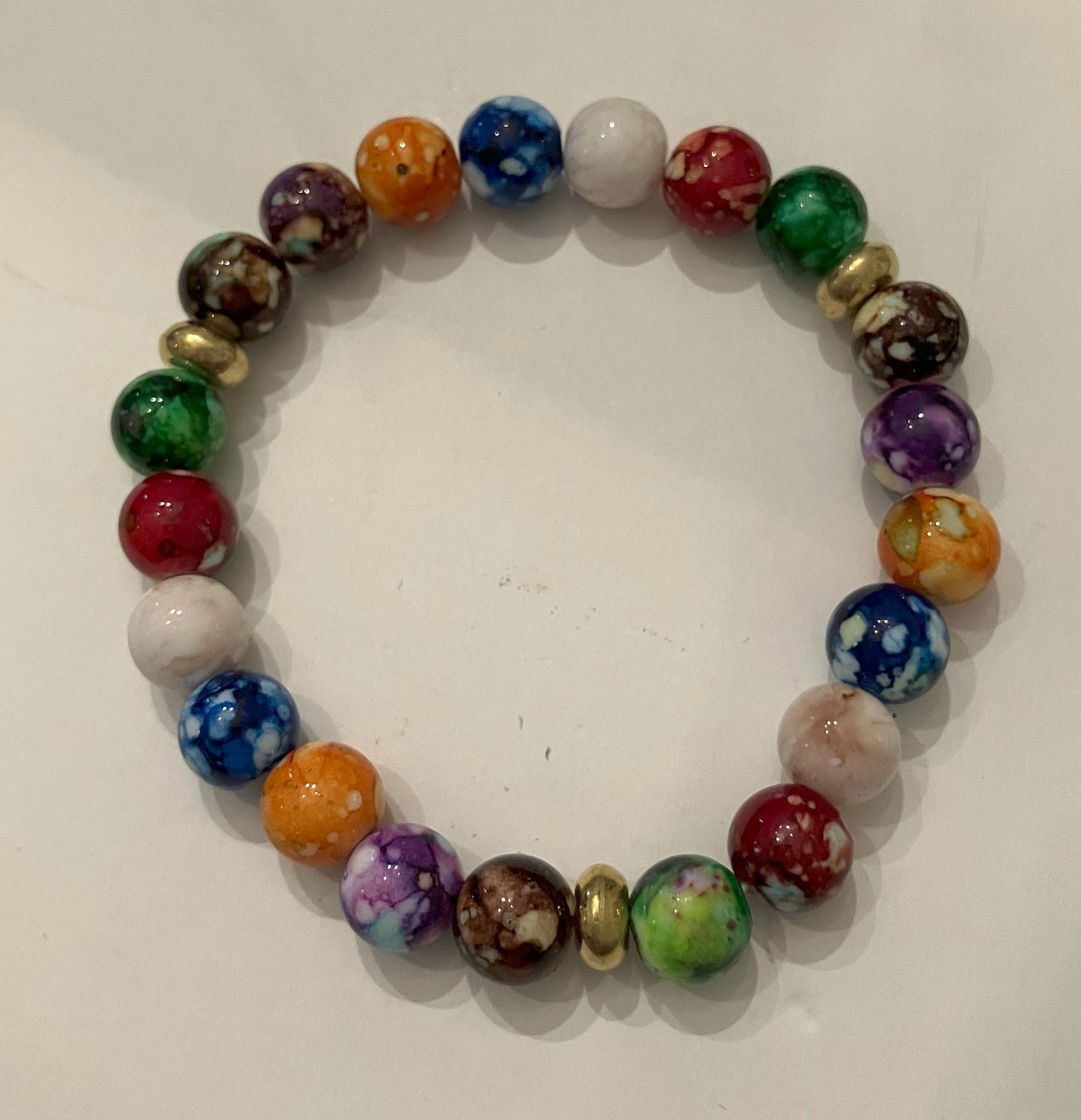 Multi colored beaded bracelet